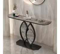 HDZNDH Consola Recibidor Estrecha De Piedra Sinterizada, Recibidores De Entrada con Estructura De Hierro Forjado, Mesa Decorativa para Pasillo, Montaje Sencillo, para Salón, Vestíbulo U Oficina