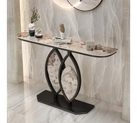 HDZNDH Consola Recibidor Estrecha De Piedra Sinterizada, Recibidores De Entrada con Estructura De Hierro Forjado, Mesa Decorativa para Pasillo, Montaje Sencillo, para Salón, Vestíbulo U Oficina