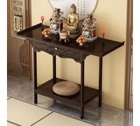 HDZNDH Estante De Altar Budista con Cajón, Mesa De Ofrenda para Estatua De Buda, Soporte De Meditación Y Oración, Mesa del Día De Muertos para Santuario Personal Altar Budista,Fácil de Instalar