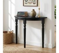 HDZNDH Mesa Consola Media Luna De Madera Maciza, Recibidor Rústico para Entrada, Mesa Auxiliar Semicircular Decorativa, Consola Estrecha Contemporánea para Sofá, Salón, Pasillo Y Vestíbulo