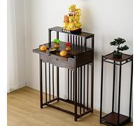 HDZNDH Personal Mesa De Altar del Día De Muertos Santuario,Mesa De Meditación con Estante De Suministros Budistas Y Gabinete De Almacenamiento De Artículos, Diseño con Cajón, Estructura Estable