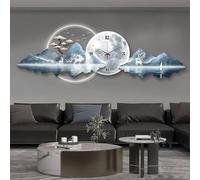 HDZNDH Reloj De Pared Decorativo 3D con Luz LED, Reloj Mural Moderno Y Creativo, Funcionamiento Silencioso, Decoración Colgante para El Hogar, Alimentación por Enchufe, Ideal para Salón, Dormitorio