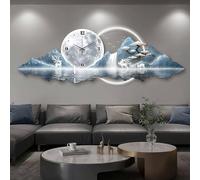 HDZNDH Reloj De Pared Decorativo 3D con Luz LED, Reloj Mural Moderno Y Creativo, Funcionamiento Silencioso, Decoración Colgante para El Hogar, Alimentación por Enchufe, Ideal para Salón, Dormitorio