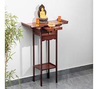 HDZNDH Santuario Hogareño Día De Muertos,Mesa De Ofrendas con Cajón Y Estante Decorativo, Estación De Meditación Y Plegaria Buda, Soporte Budista Compacto para Ritual