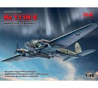 He 111h-6, WWII German Bomber 1:48 Plástico Modelo Kit Icm