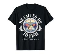 He Called Me to Fish Christian Bass Fishing Matthew 4:19 Camiseta