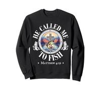 He Called Me to Fish Christian Bass Fishing Matthew 4:19 Sudadera