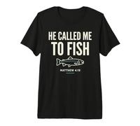 He Called Me to Fish Faith Bass Fishing Christian Matthew Camiseta Premium
