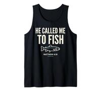 He Called Me to Fish Faith Bass Fishing Christian Matthew Camiseta sin Mangas