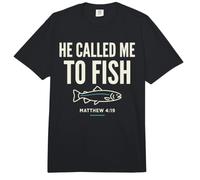 He Called Me to Fish Faith Bass Fishing Christian Matthew Comfort Colors Adult Heavyweight T-Shirt