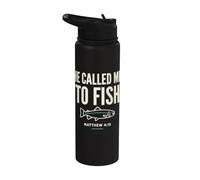 He Called Me to Fish Faith Bass Fishing Christian Matthew Stainless Steel Insulated Water Bottle