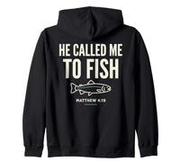 He Called Me to Fish Faith Bass Fishing Christian Matthew Sudadera con Capucha