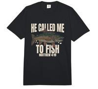 He Called Me To Fish Matthew 4 19 Christian Dad Fisher Comfort Colors Adult Heavyweight T-Shirt