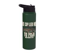 He Called Me To Fish Matthew 4 19 Christian Dad Fisher Stainless Steel Insulated Water Bottle