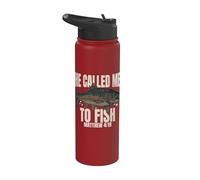 He Called Me To Fish Matthew 4 19 Christian Dad Fisher Stainless Steel Insulated Water Bottle