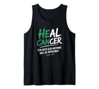 He Can Heal Cancer Lymphoma Cancer God Christian Bible Verse Camiseta sin Mangas