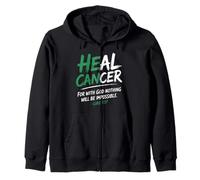He Can Heal Cancer Lymphoma Cancer God Christian Bible Verse Sudadera con Capucha