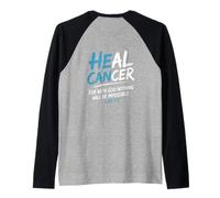 He Can Heal Cancer Prostate Cancer God Christian Bible Verse Camiseta Manga Raglan