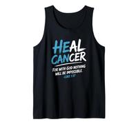 He Can Heal Cancer Prostate Cancer God Christian Bible Verse Camiseta sin Mangas