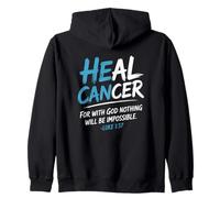 He Can Heal Cancer Prostate Cancer God Christian Bible Verse Sudadera con Capucha