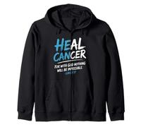 He Can Heal Cancer Prostate Cancer God Christian Bible Verse Sudadera con Capucha