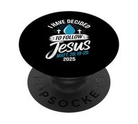 He decidido Seguir a Jesús Camisa 2025 bautizado PopSockets PopGrip Adhesivo