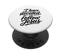 He decidido Seguir la fe Cristiana de Jesús PopSockets PopGrip Adhesivo