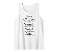 He elegido el Camino de la Verdad Salmo 119:30 Fe Cristiana Camiseta sin Mangas