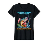 He Estado pescando Durante Tanto Tiempo Soy un Maestro Pescador de Moscas Camiseta gráfica económica, Mujer, Negro, XS