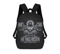 He Has Risen - Jesus Squat Workout Mochila Escolar Mochila De Papelería De Moda Mochila Impermeable Mochilas Informales Para El Día A Día - Perfecta Para Viajes, Trabajo Y Uso Diario 17inch