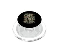 He Has Risen Matthew 28:6 Cruz Cristiana de Camuflaje de Huevo de Pascua PopSockets PopGrip para MagSafe