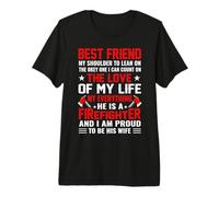 He Is A Firefighter and I Am Proud To Be His Wife Camiseta Premium