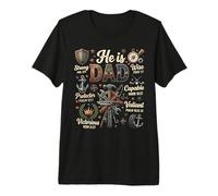 He is Dad Bible Verse Strong Wise Christian Father's Day Camiseta Premium