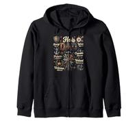 He is Dad Bible Verse Strong Wise Christian Father's Day Sudadera con Capucha