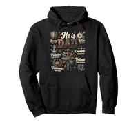 He is Dad Bible Verse Strong Wise Christian Father's Day Sudadera con Capucha