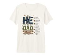 He Is Dad Guía del Día del Padre Protector Fuerte Camiseta Premium