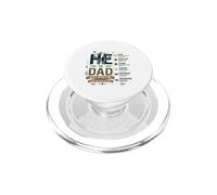 He Is Dad Guía del Día del Padre Protector Fuerte PopSockets PopGrip para MagSafe