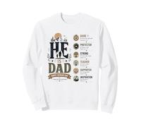 He Is Dad Guide Protector Strong Christian Father Design Sudadera