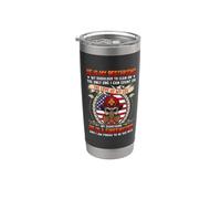He Is Firefighter Proud Firefighter's Wife American Flag Vaso térmico de acero inoxidable de doble pared