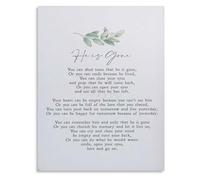 He Is Gone Funeral Poem Poster Wings Of Angels Canvas Painting for Living Room Bedroom Remembrance Wall-Art（1）