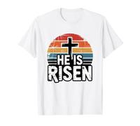 He Is Risen Camiseta gráfica económica, Hombre, Blanco, L