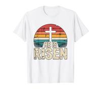 He Is Risen Camiseta gráfica económica, Hombre, Blanco, S