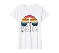 He Is Risen Camiseta gráfica económica, Mujer, Blanco, L