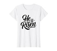 He Is Risen Camiseta gráfica económica, Mujer, Blanco, S