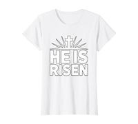 He Is Risen Camiseta gráfica económica, Mujer, Blanco, S