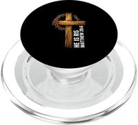 He Is Risen Cross Crown Thorns Mateo 28:6 Fe Cristiana PopSockets PopGrip para MagSafe