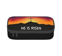 He is Risen Happy Easter Day - Estuche para lápices de gran capacidad, bolsa de cosméticos pequeña para mujeres y hombres, color, 5.0cm*10.5cm*20.5cm, Estuche para lápices