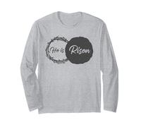 He is Risen - Jesus Christ Resurrection Easter & Passover Manga Larga