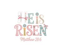 He Is Risen - Matthew 28:6: Christian Floral Journal with Coquette Bow Design | Faith-Based Easter Notebook | Lined 6x9 | 100 Pages