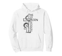 He is Risen Matthew 28 6 Lindo Jesus Pascua Dibujado a Mano Garabato Sudadera con Capucha
